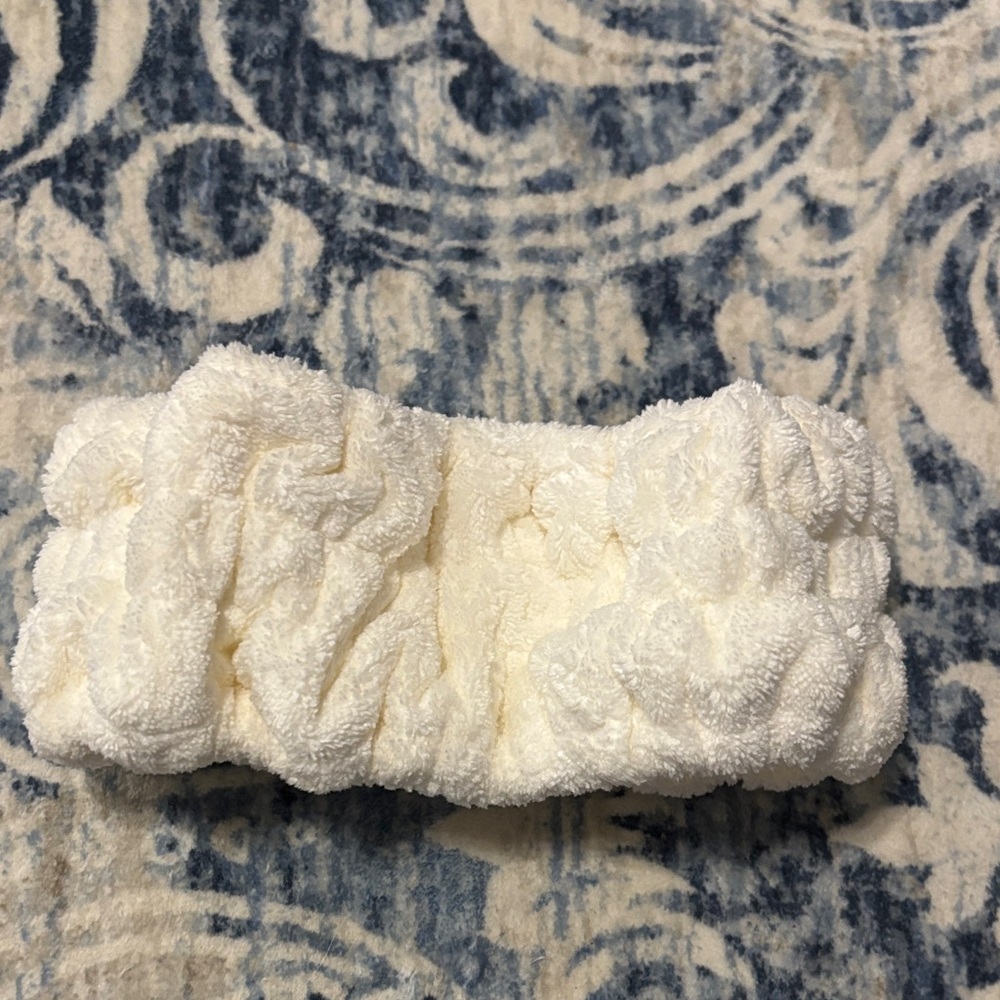 White Terry Cloth Headband